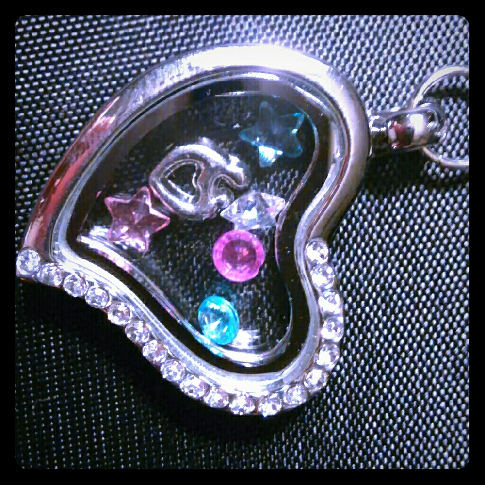 Floating Charm Locket Necklace Mother and Child